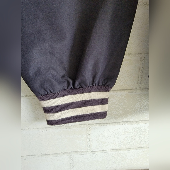 Vintage Cutter & Buck Men's Blue Stretchy Quarter Zip Bomber Jacket Size - Picture 7 of 10